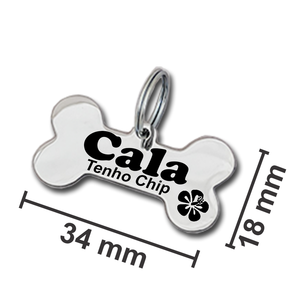 Medalla huesito 18x34mm perros pequeños