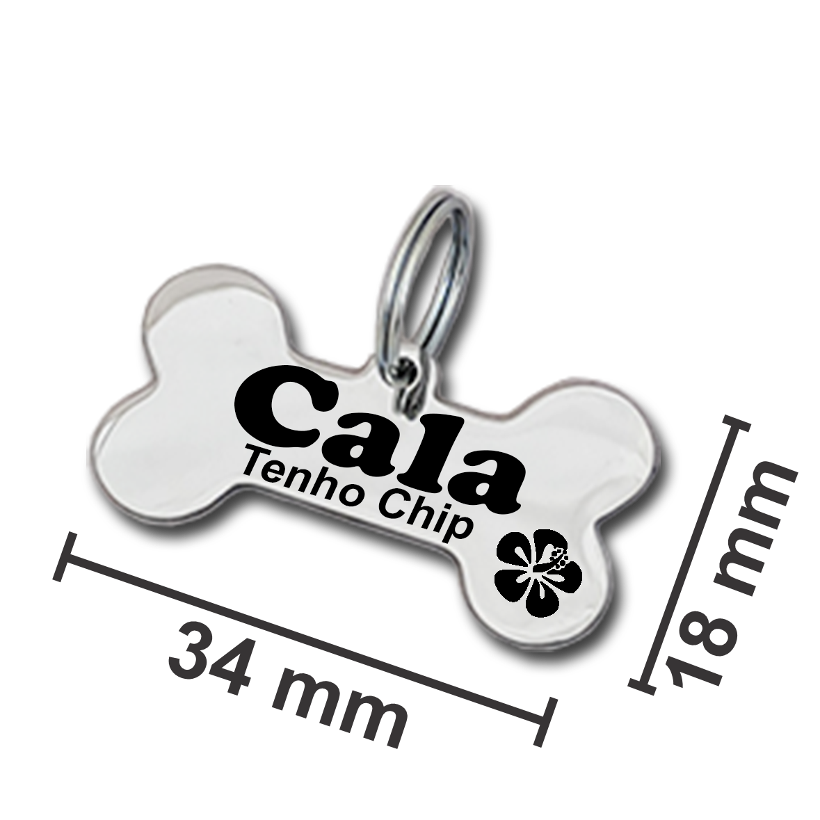 Medalla huesito 18x34mm perros pequeños