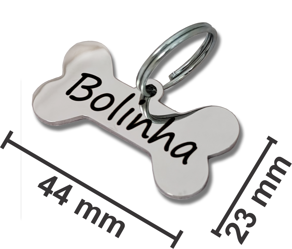Medalla huesito de 23 x 44 mm perros hasta 15kg